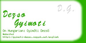 dezso gyimoti business card