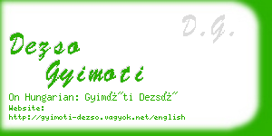 dezso gyimoti business card